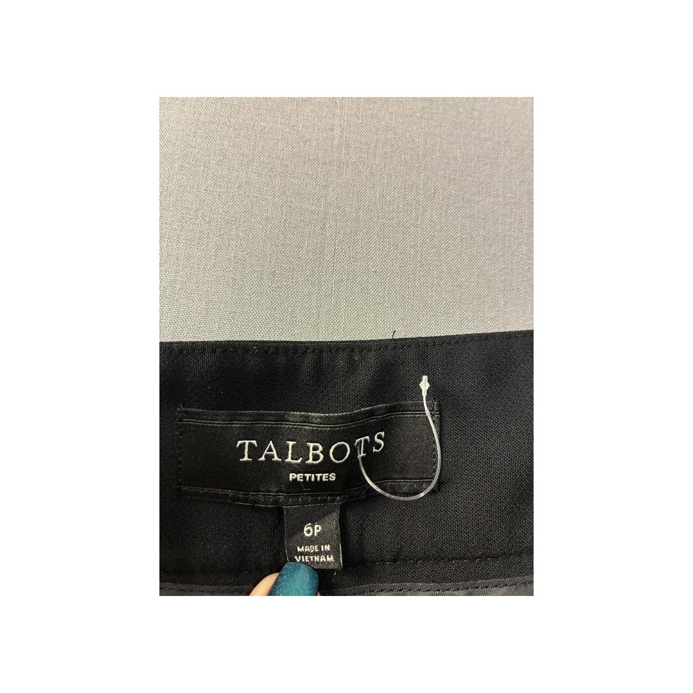 Talbots Petite Black Straight Leg Dress Pants Polyester Blend Size 6P - Picture 5 of 6